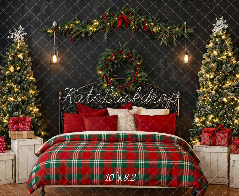 Kate Noël Chambre Tête de lit Sapins Toile de fond en Laine conçue par Emetselch