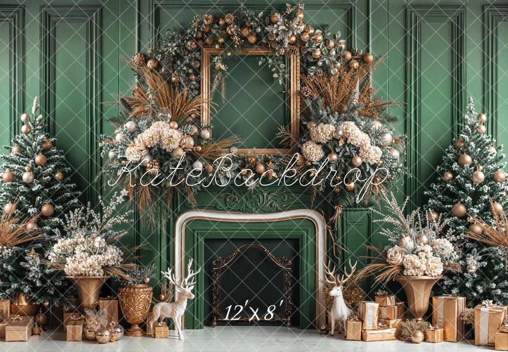 Kate Noël Cadre Cheminée Fleurs Toile de fond en Laine conçue par Emetselch - Kate Backdrop FR