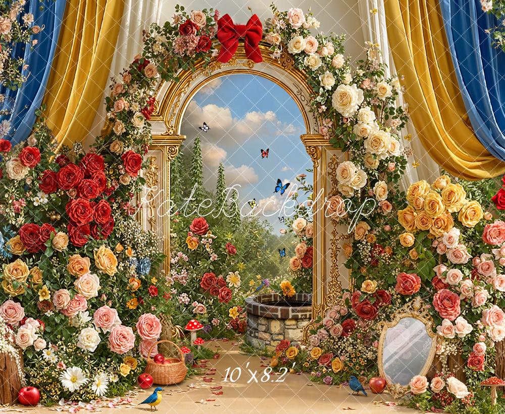 Kate Arc Fleurs Jardin Coloré Conte de fées Toile de fond conçue par Emetselch - Kate Backdrop FR