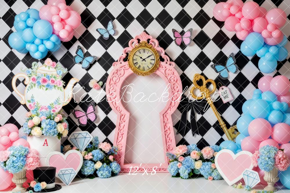 Kate Horloge Clé Ballons Conte de fées Toile de fond conçue par Patty Roberts