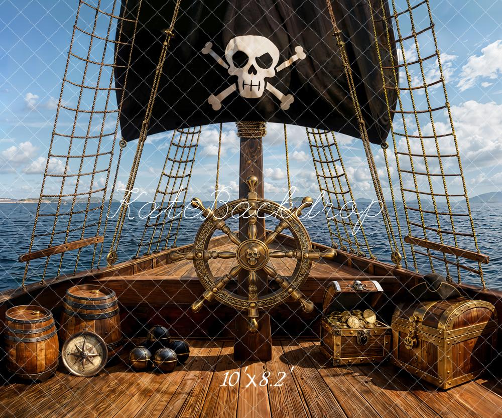 Kate Pirate Navire Trésor Mer Toile de fond en Polar conçue par Emetselch