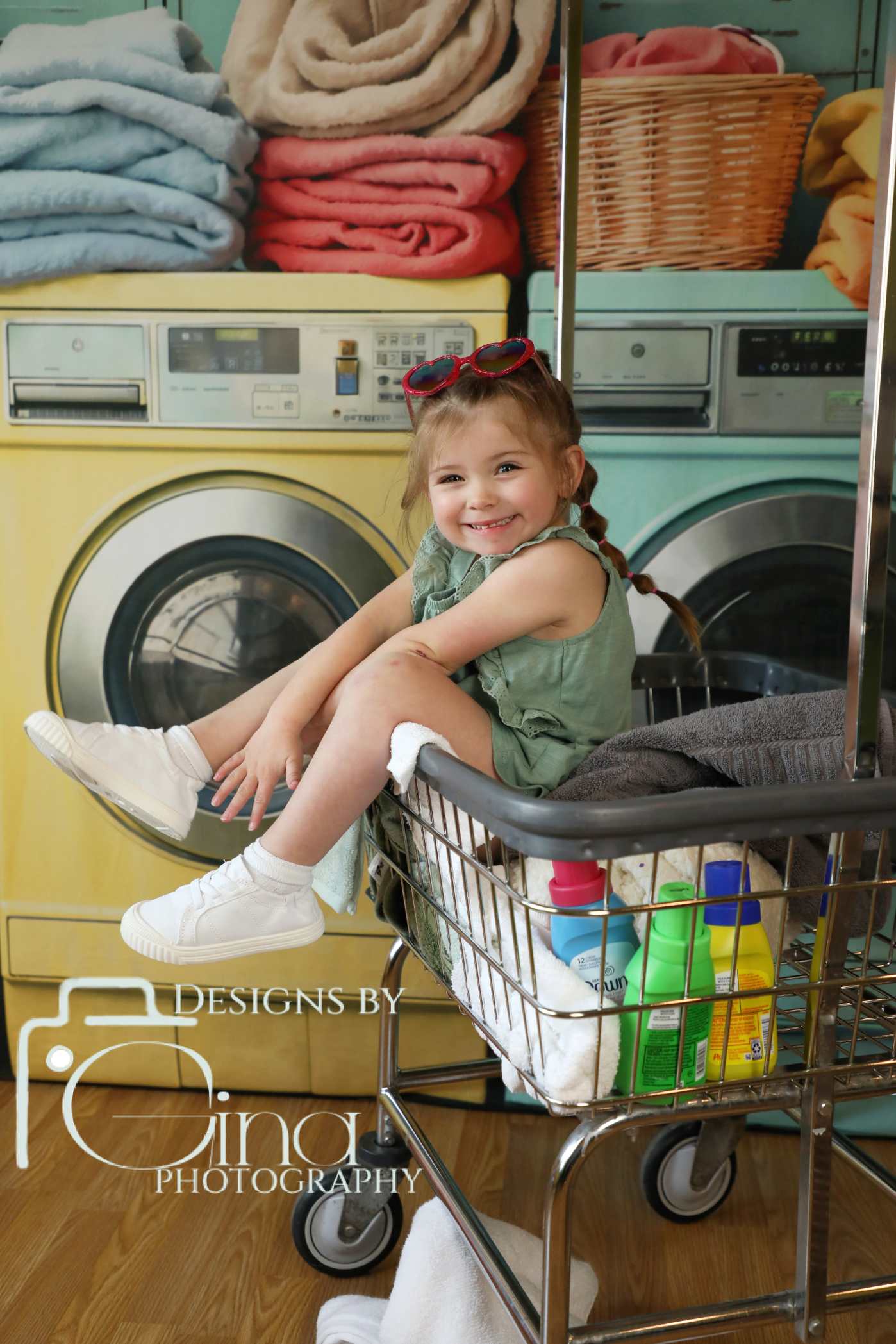 Kate Jour de lessive Coloré Machine à laver Toile de fond conçue par Chain Photographie