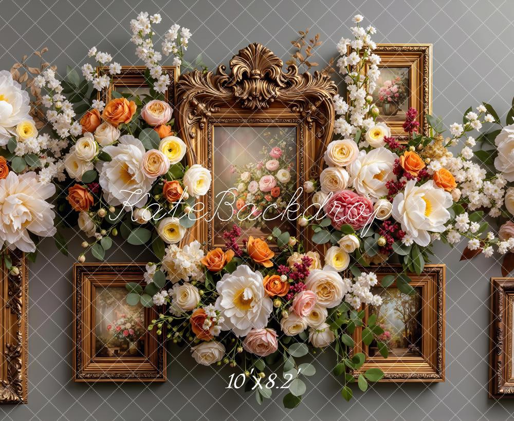 Kate Fleurs Tableaux Vintage Cadres Toile de fond conçue par Mini MakeBelieve