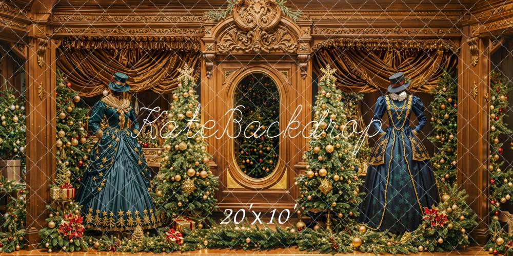 Kate Noël Sapins Robes Victoriennes Toile de fond conçue par Emetselch - Kate Backdrop FR