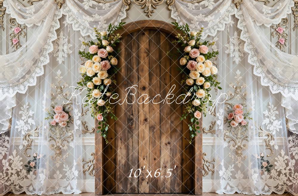 Kate Fleurs Arche Mariage Rideaux Toile de fond conçue par Mini MakeBelieve - Kate Backdrop FR