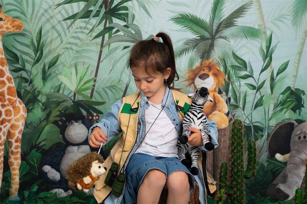 Kate Jungle Animaux Cake smash Toile de fond conçu par Emetselch - Kate Backdrop FR
