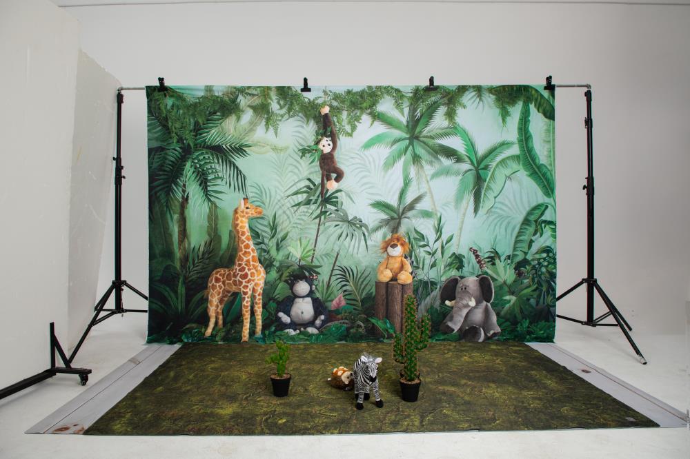 Kate Jungle Animaux Cake smash Toile de fond conçu par Emetselch - Kate Backdrop FR