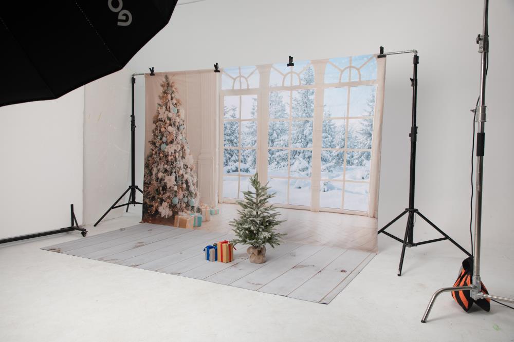 Kate Noël Blanc Sapin Neige Toile de fond pour la photographie - Kate Backdrop FR