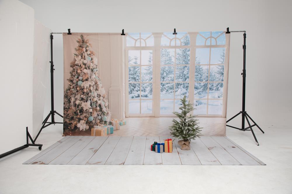 Kate Noël Blanc Sapin Neige Toile de fond pour la photographie - Kate Backdrop FR