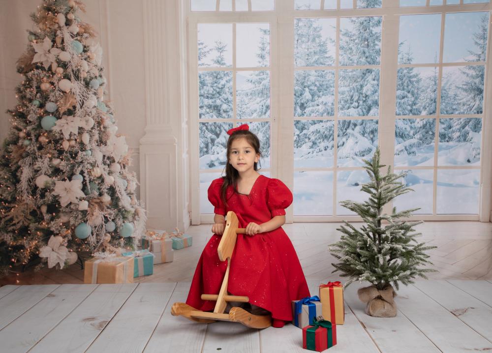 Kate Noël Blanc Sapin Neige Toile de fond pour la photographie - Kate Backdrop FR