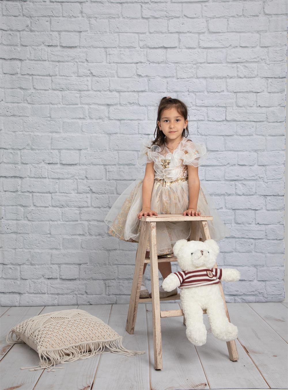 Kate Mur de brique Blanc Anniversaire Toile de fond pour la photographie - Kate Backdrop FR