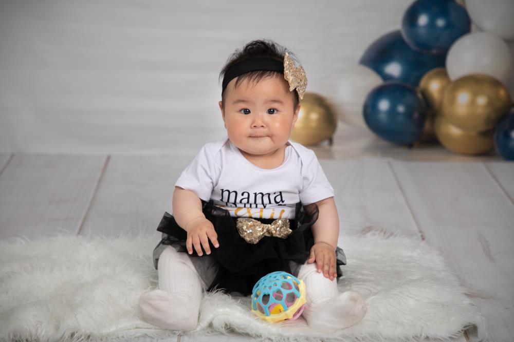 Kate Ballons Bleu marine & Doré Anniversaire Toile de fond conçue par Mandy Ringe - Kate Backdrop FR