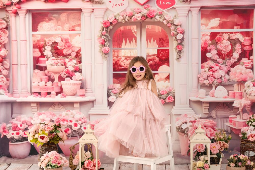 Kate Saint Valentin Rose Boutique de Fleurs Toile de fond conçue par Chain Photographie