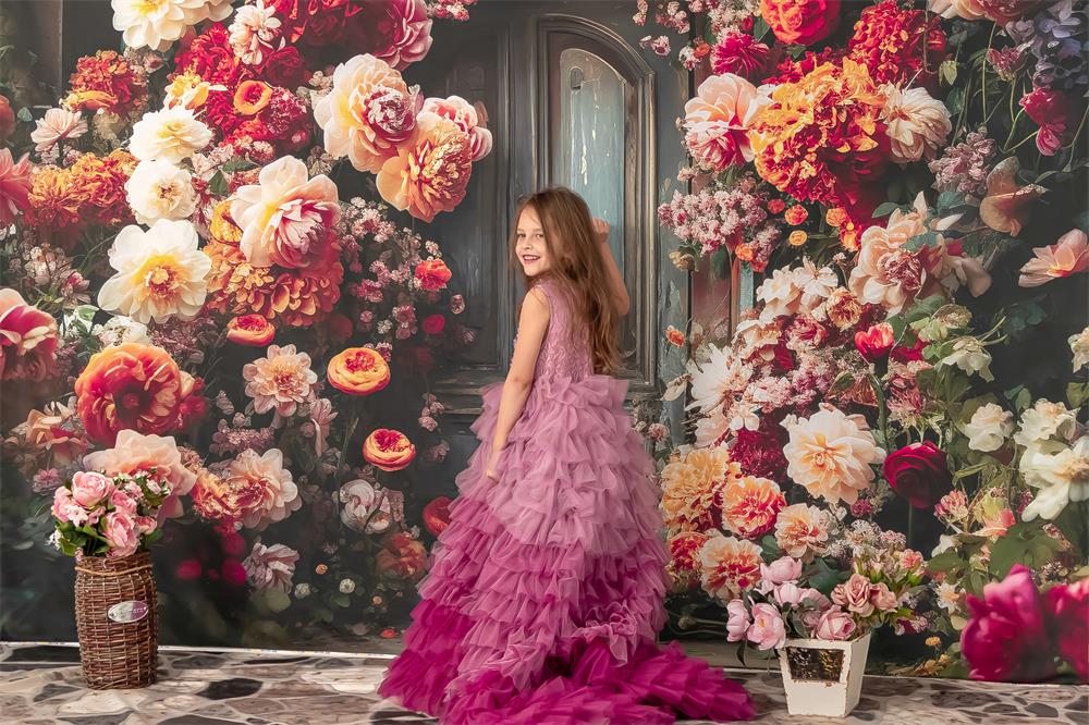 Kate Printemps Beaux-Arts Chaud Arche Florale Toile de fond conçue par Chain Photographie - Kate Backdrop FR