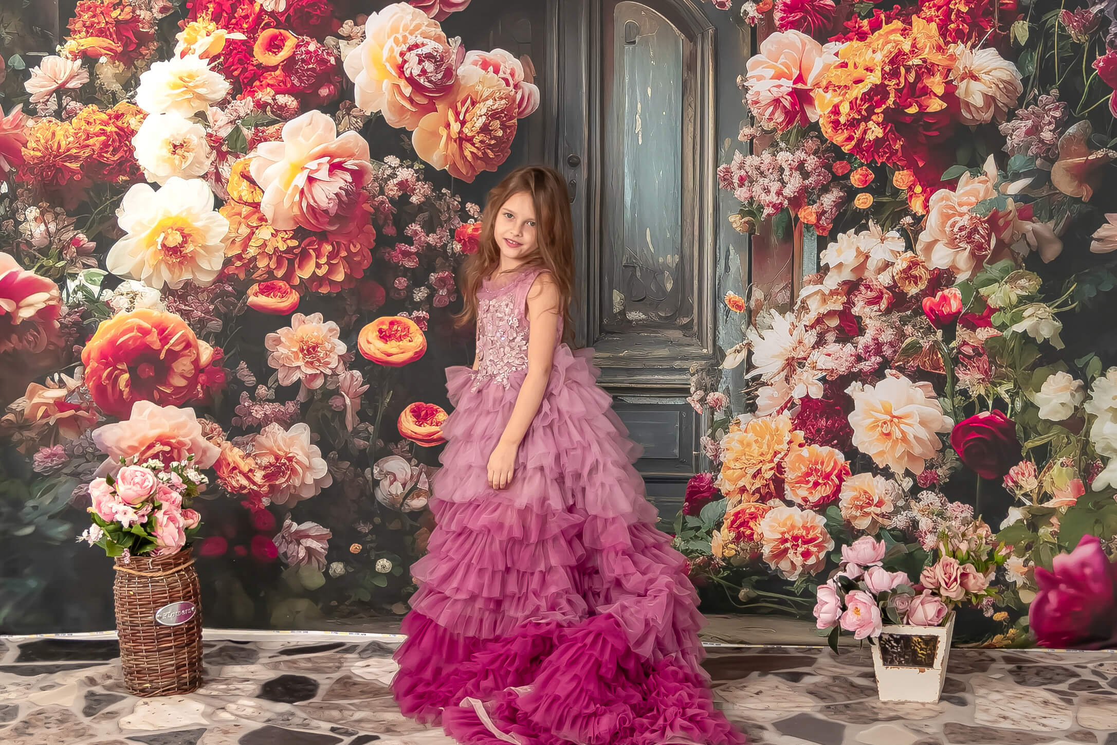Kate Printemps/Été Rose Violet Enfant Robe à volants Pour la Photographie - Kate Backdrop FR