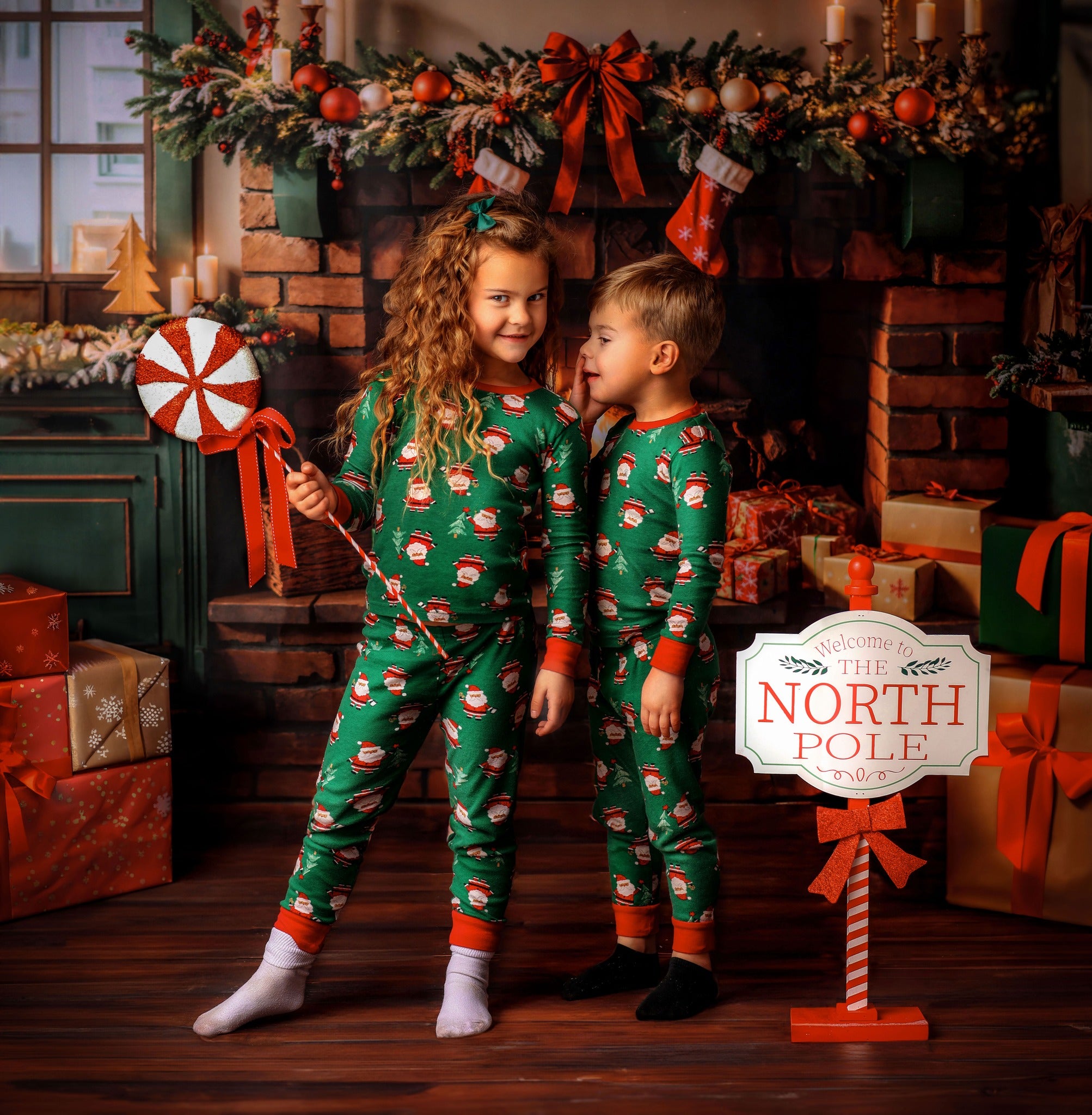 Kate Noël Cuisine Cheminée Armoire Cadeaux Toile de fond conçue par Emetselch - Kate Backdrop FR