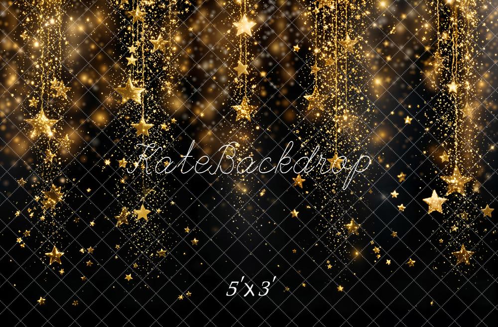 Kate Abstrait Étoiles Doré Paillettes Toile de fond conçue par Emetselch - Kate Backdrop FR