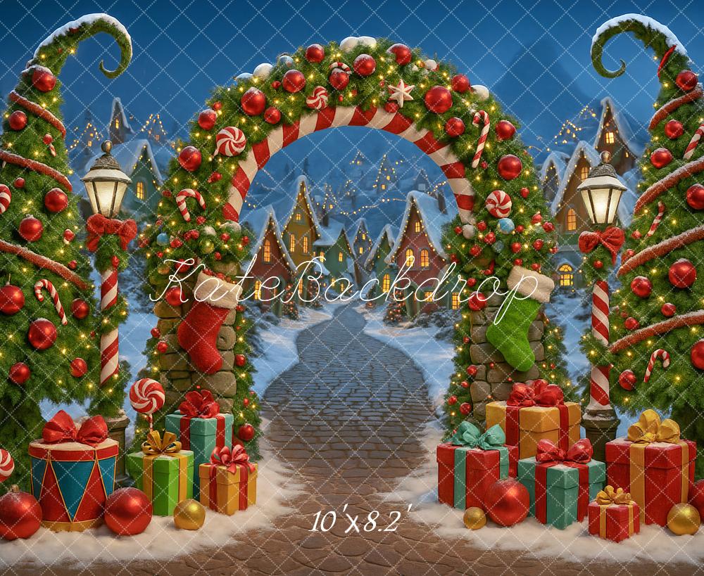 FLASH #1 Kate Noël Arche Sapins Cadeaux Toile de fond conçue par Ashley Paul