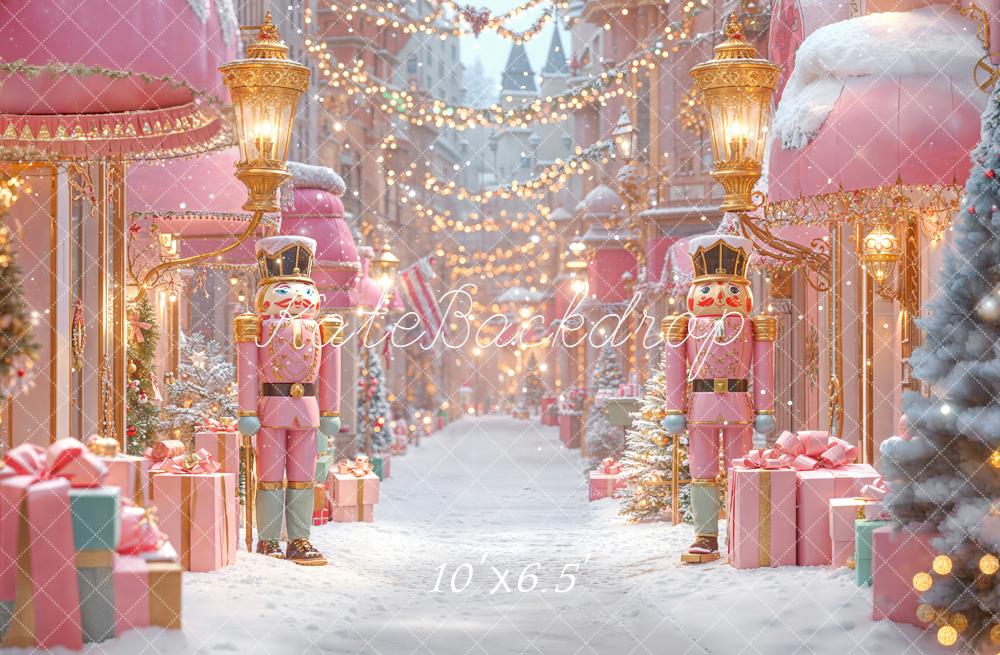 Kate Noël Casse-Noisette Cadeaux Rose Toile de fond conçue par Emetselch - Kate Backdrop FR