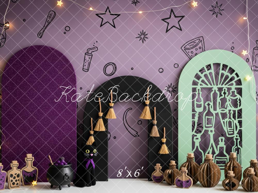 Kate Halloween Potions Arches Étoiles Toile de fond conçue par Patty Roberts