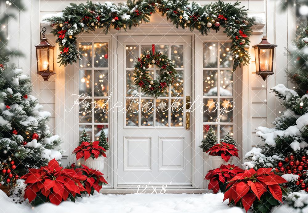 Kate Noël Porte Neige Lumières Toile de fond en Laine conçue par Emetselch