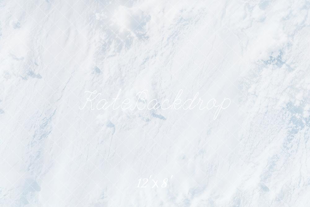 Kate Neige Hiver Blanc Texture Sol Toile de fond en Laine conçue par Kate Image