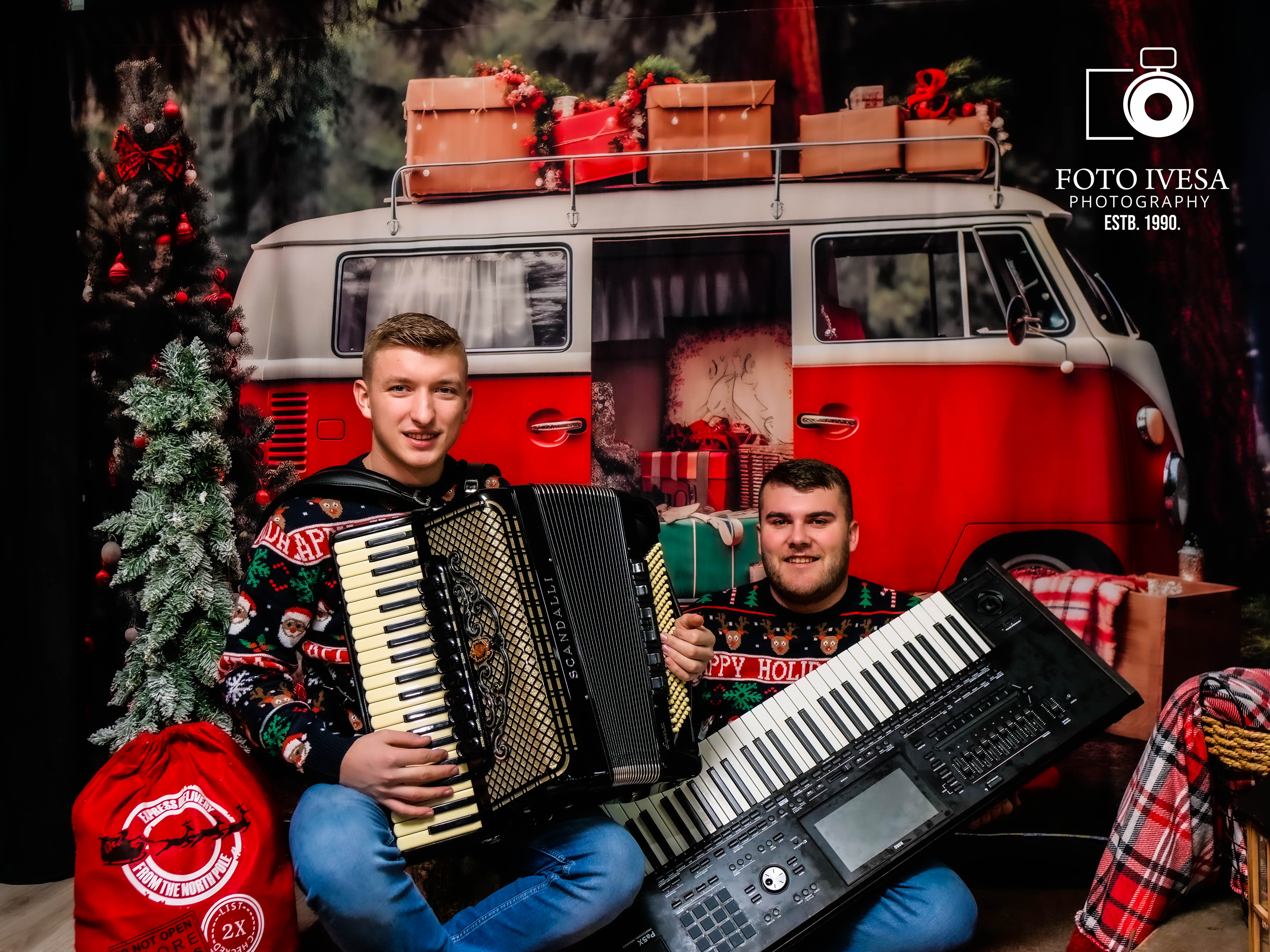 Kate Noël Voiture Rouge Cadeaux Arbre Toile de fond pour la photographie - Kate Backdrop FR