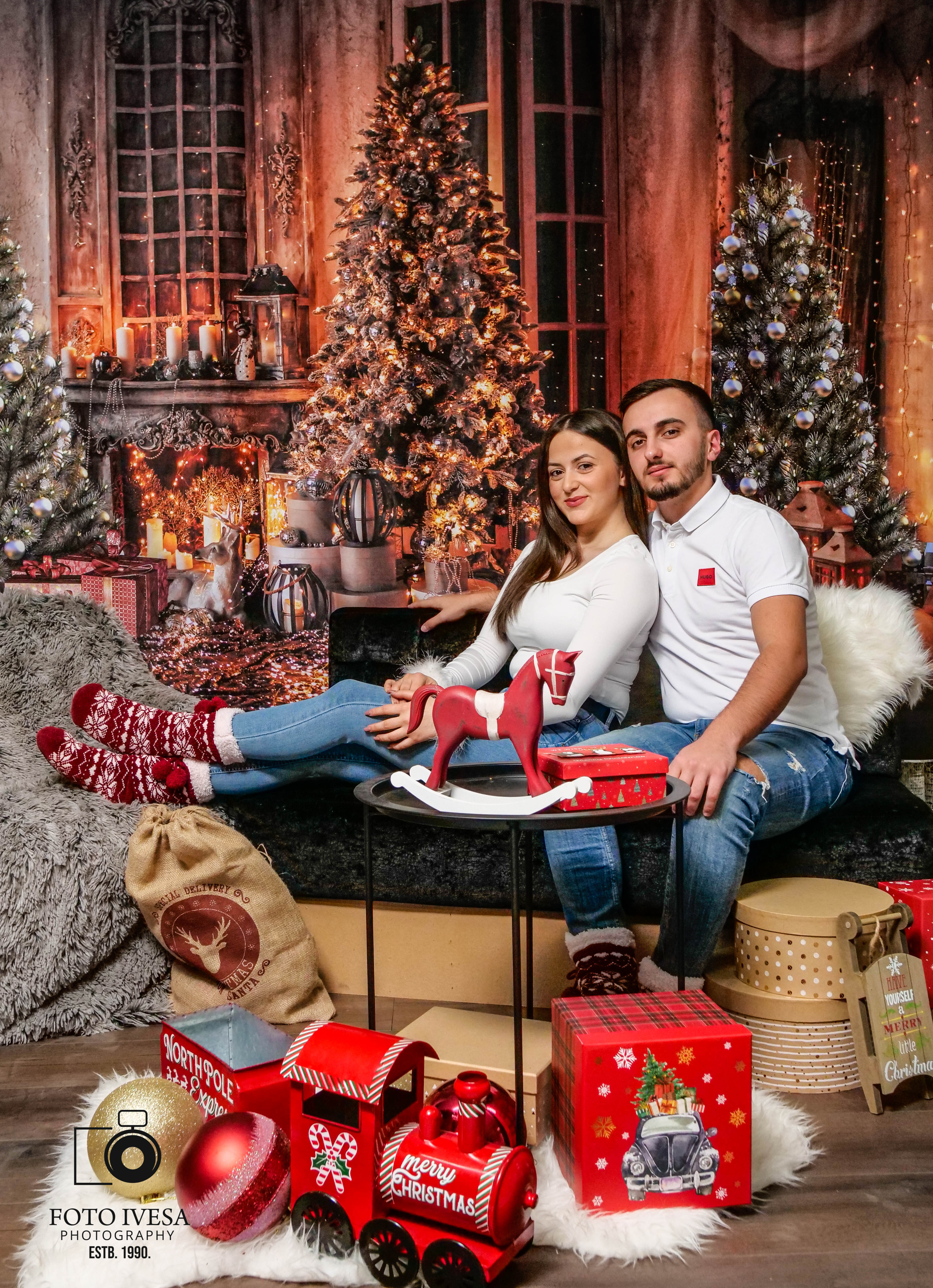 Offres Éclair #4 Kate Chambre chaude Arbres de Noël Toile de fond conçue par Chain Photographie - Kate Backdrop FR