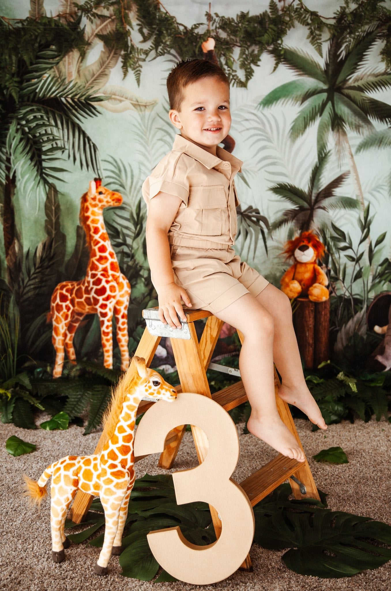 Kate Jungle Animaux Cake smash Toile de fond conçu par Emetselch - Kate Backdrop FR