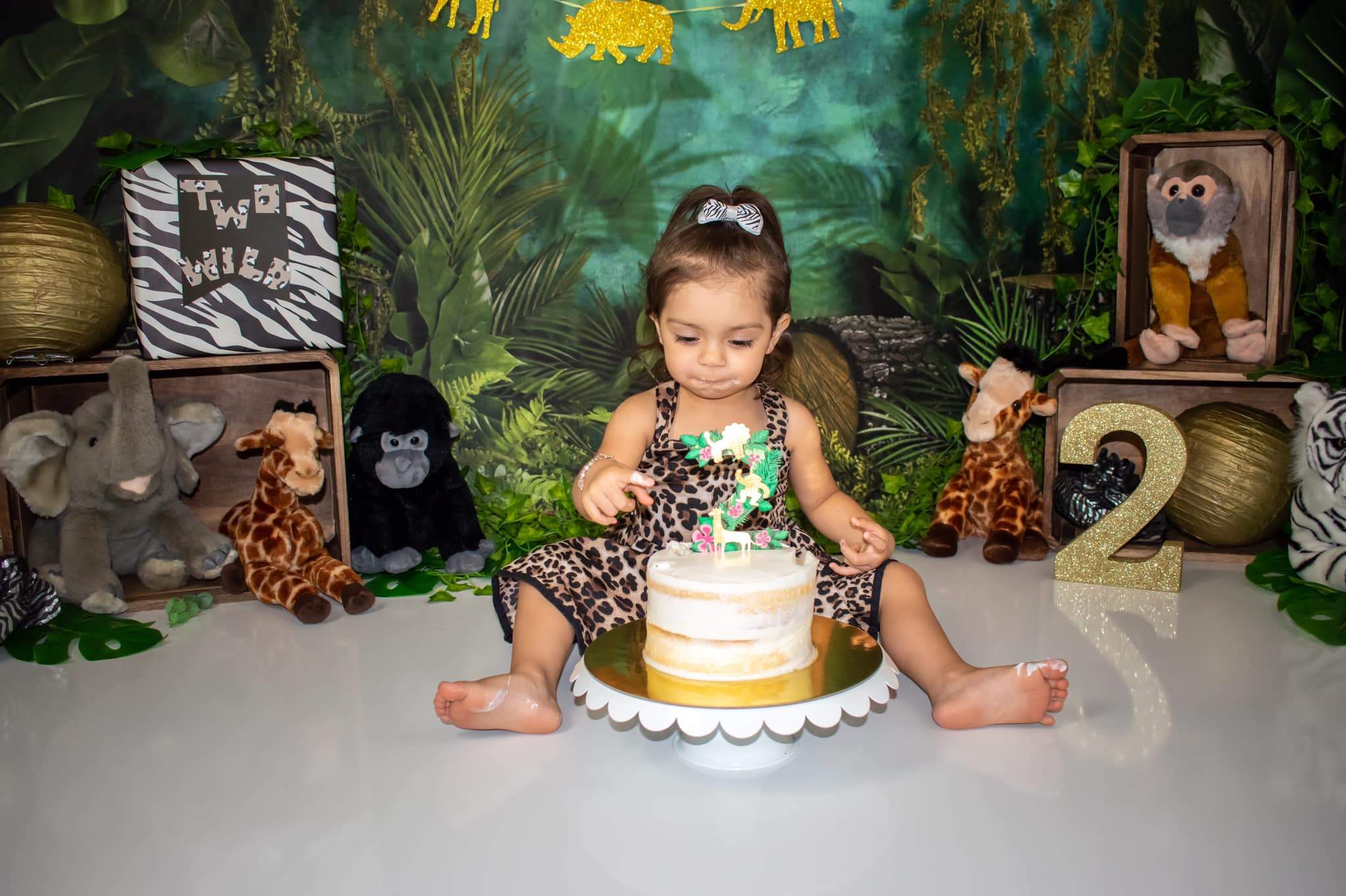 Kate Jungle Été Plante Vert Toile de fond conçue par Mandy Ringe - Kate Backdrop FR