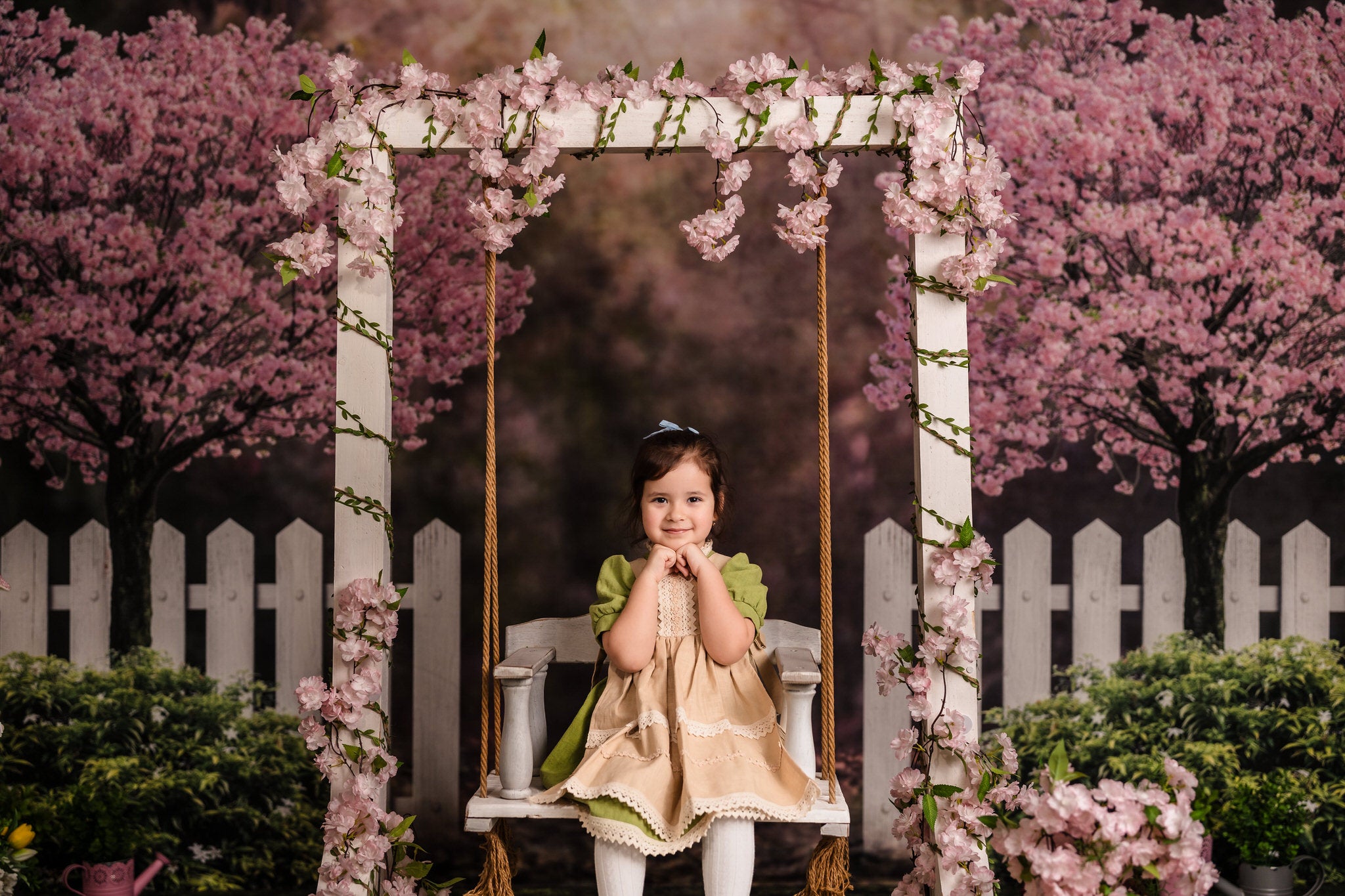 Kate Printemps Jardin Fleurs de cerisier Toile de fond pour la photographie - Kate Backdrop FR