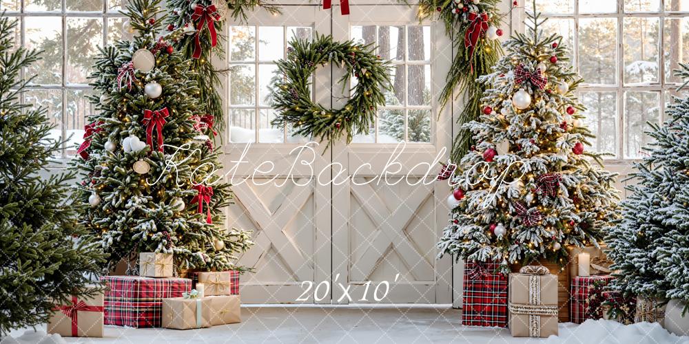 Kate Noël Sapins Cadeaux Porte Guirlandes Toile de fond conçue par Emetselch
