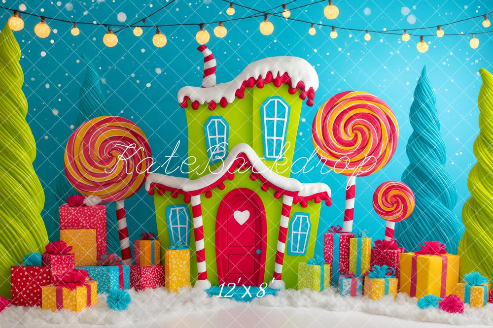 Kate Noël Maison Bonbons Cadeaux Toile de fond conçue par Patty Roberts