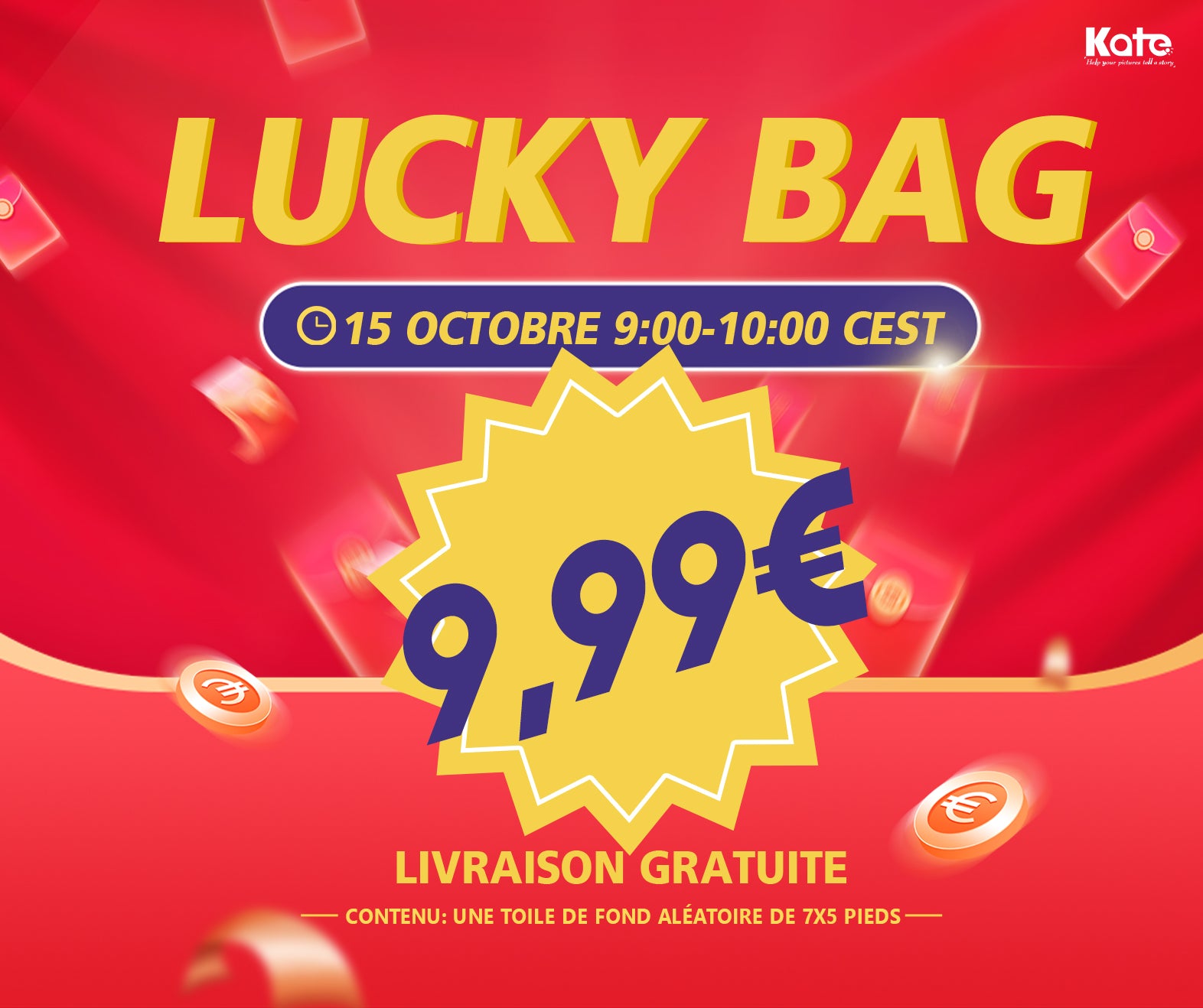 Lucky Bags avec LIVRAISON GRATUITE —— Chaque personne ne peut acheter qu’un seul lucky bag. (Heure d'ouverture: 9:00-10:00 CEST le 17 octobre)