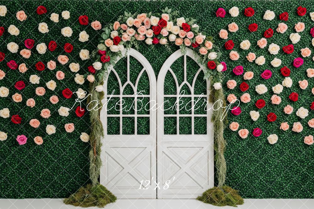 Kate Saint Valentin Arche Fleurs Porte Toile de fond en Polar conçue par Patty Roberts