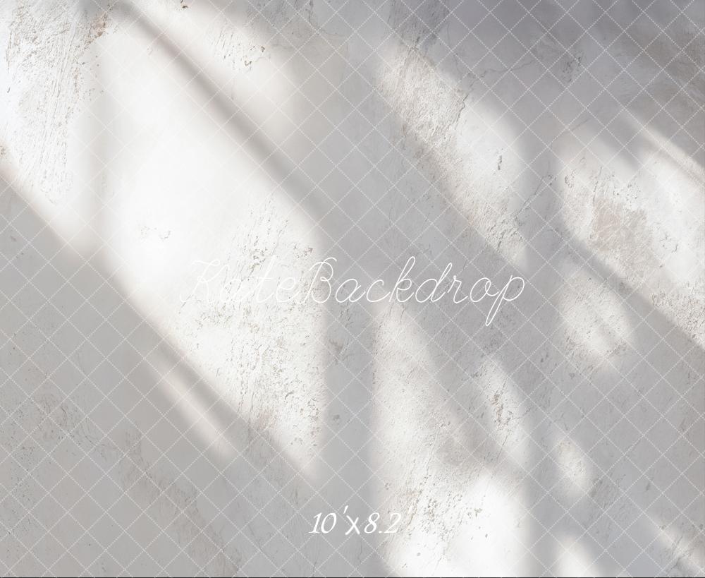 Kate Mur Blanc Texture Lumière Toile de fond conçue par Emetselch - Kate Backdrop FR