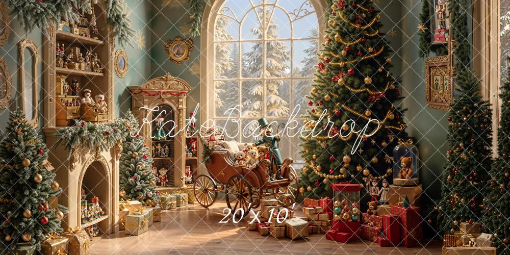 Kate Noël Rétro Cheminée Jouets Salon Toile de fond conçue par Emetselch - Kate Backdrop FR