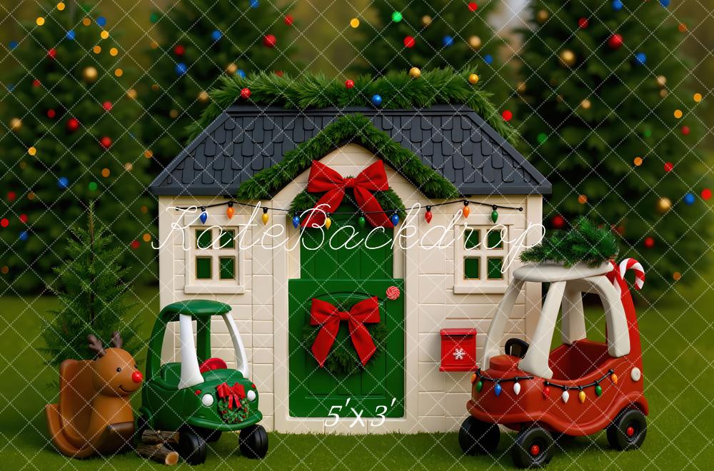 Kate Noël Maison Voitures Boules Colorées Toile de fond conçue par Mini MakeBelieve