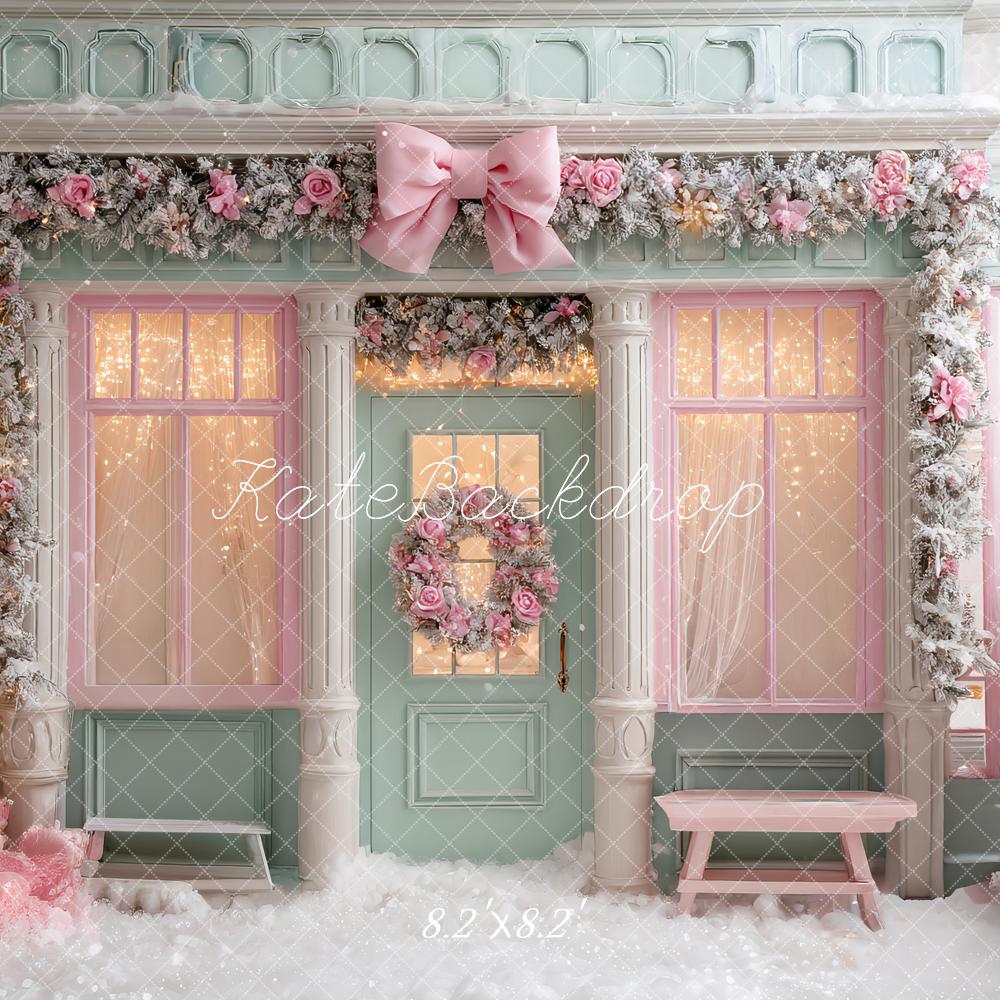 Kate Noël Boutique Fleurs Neige Toile de fond conçue par Ashley Paul