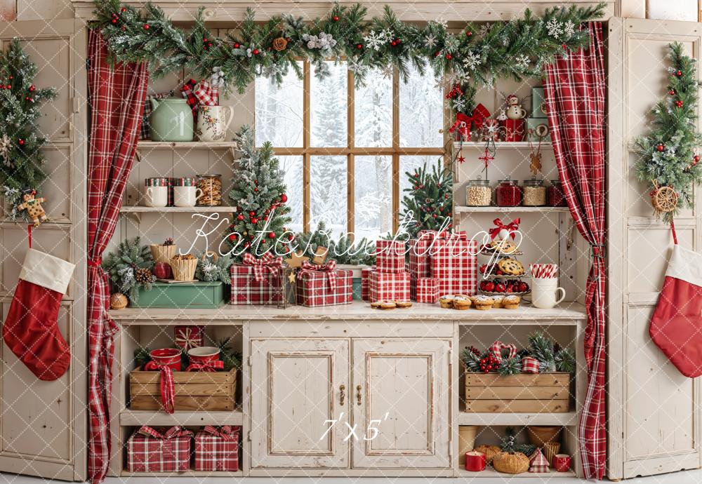 Kate Noël Cuisine Fenêtre Cadeaux Placard Toile de fond conçue par Emetselch - Kate Backdrop FR