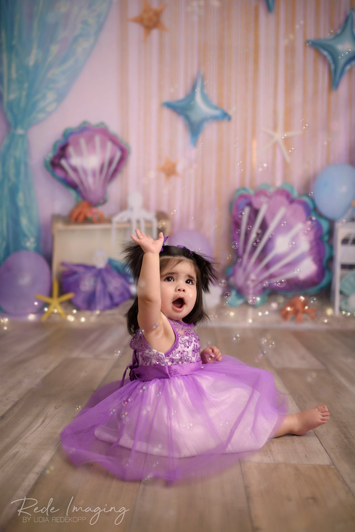 Kate Été Sirène Sous-marin Anniversaire Toile de fond conçue par Emetselch - Kate Backdrop FR