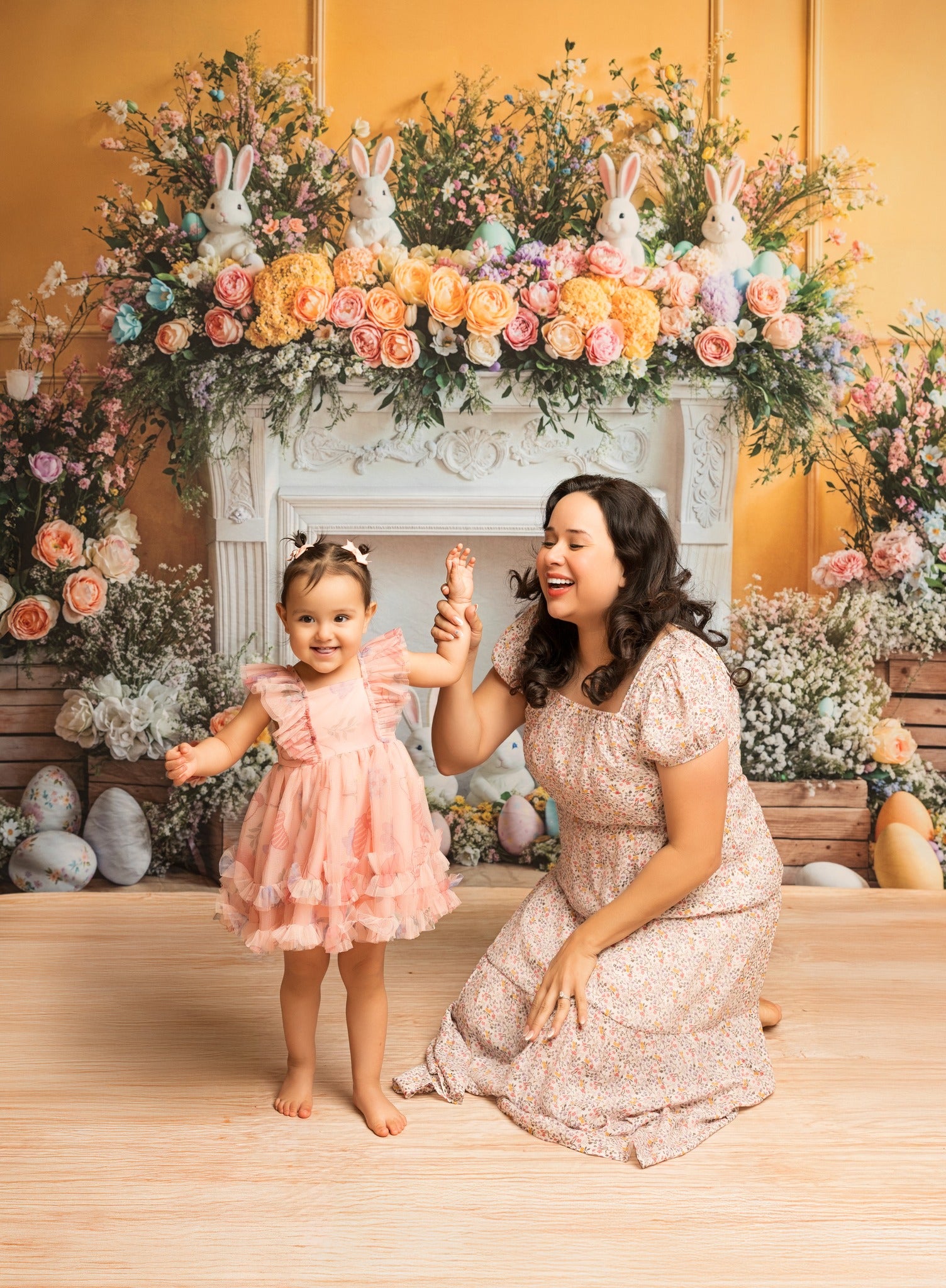 Kate Pâques Lapin Tente Œufs Cheminée Ensemble de chambre - Kate Backdrop FR