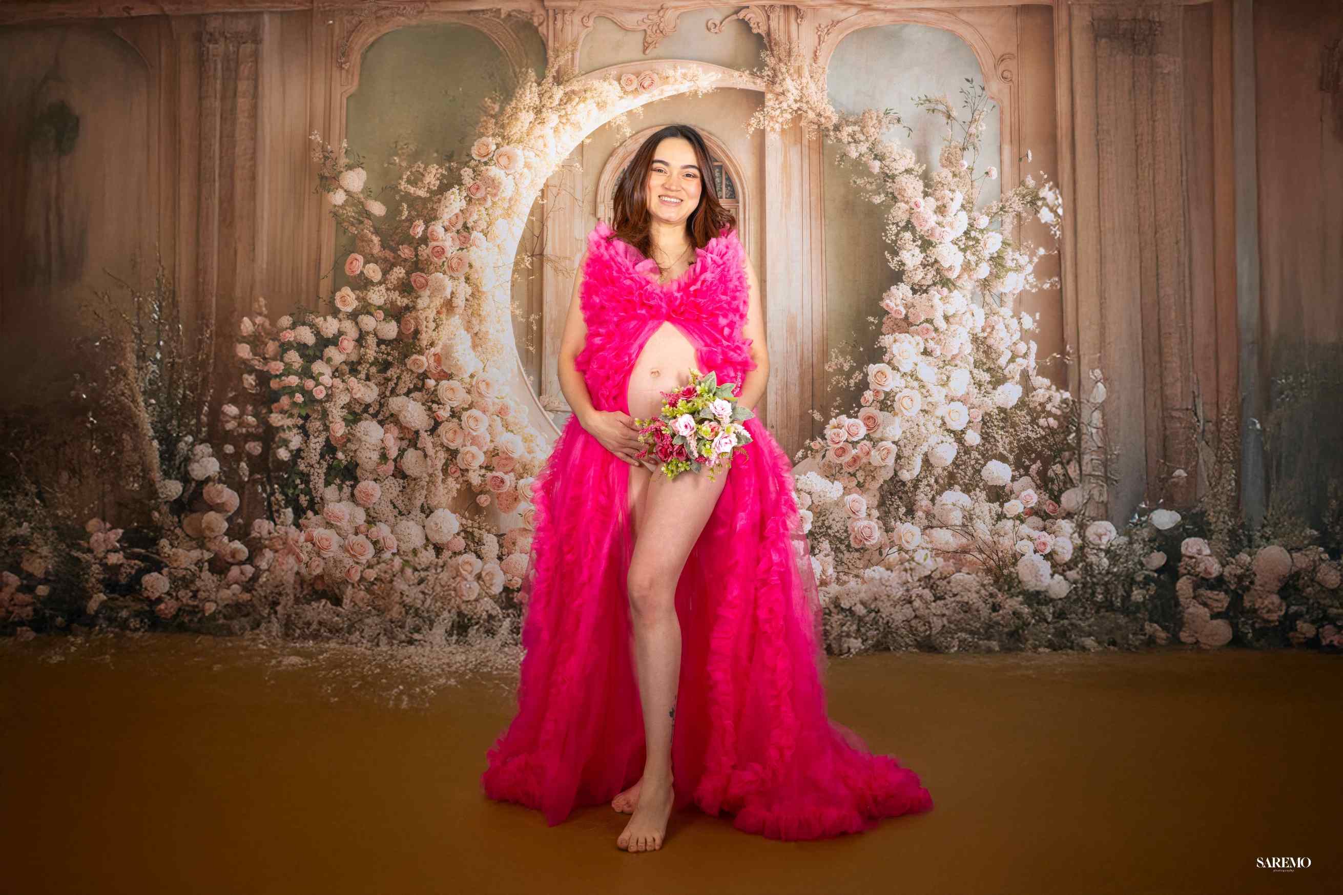 Kate Fête des mères Lune Fleurs Mariage Rétro Toile de fond conçue par Emetselch - Kate Backdrop FR