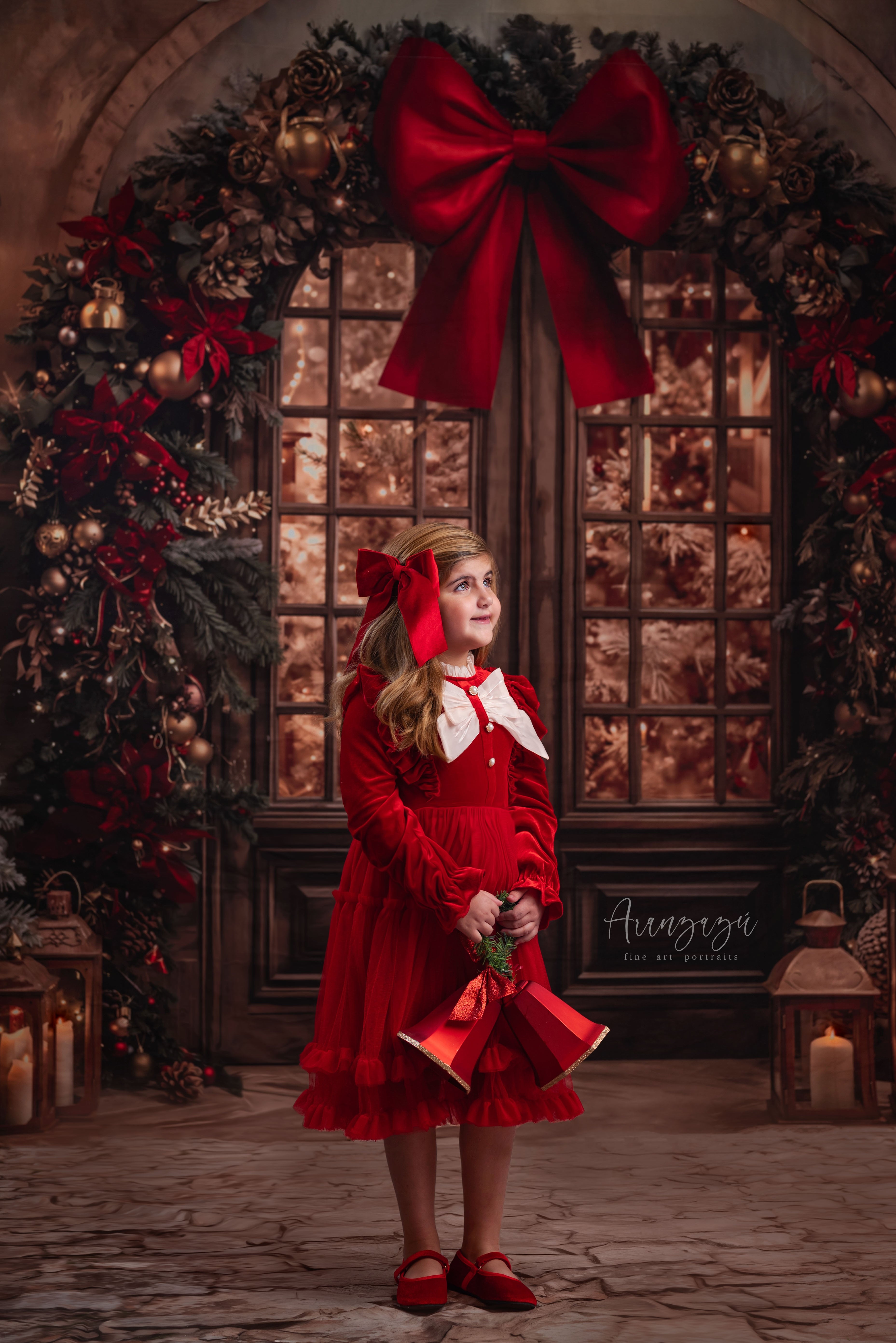 Kate Noël Arche Sapin Lanternes Toile de fond conçue par Emetselch - Kate Backdrop FR