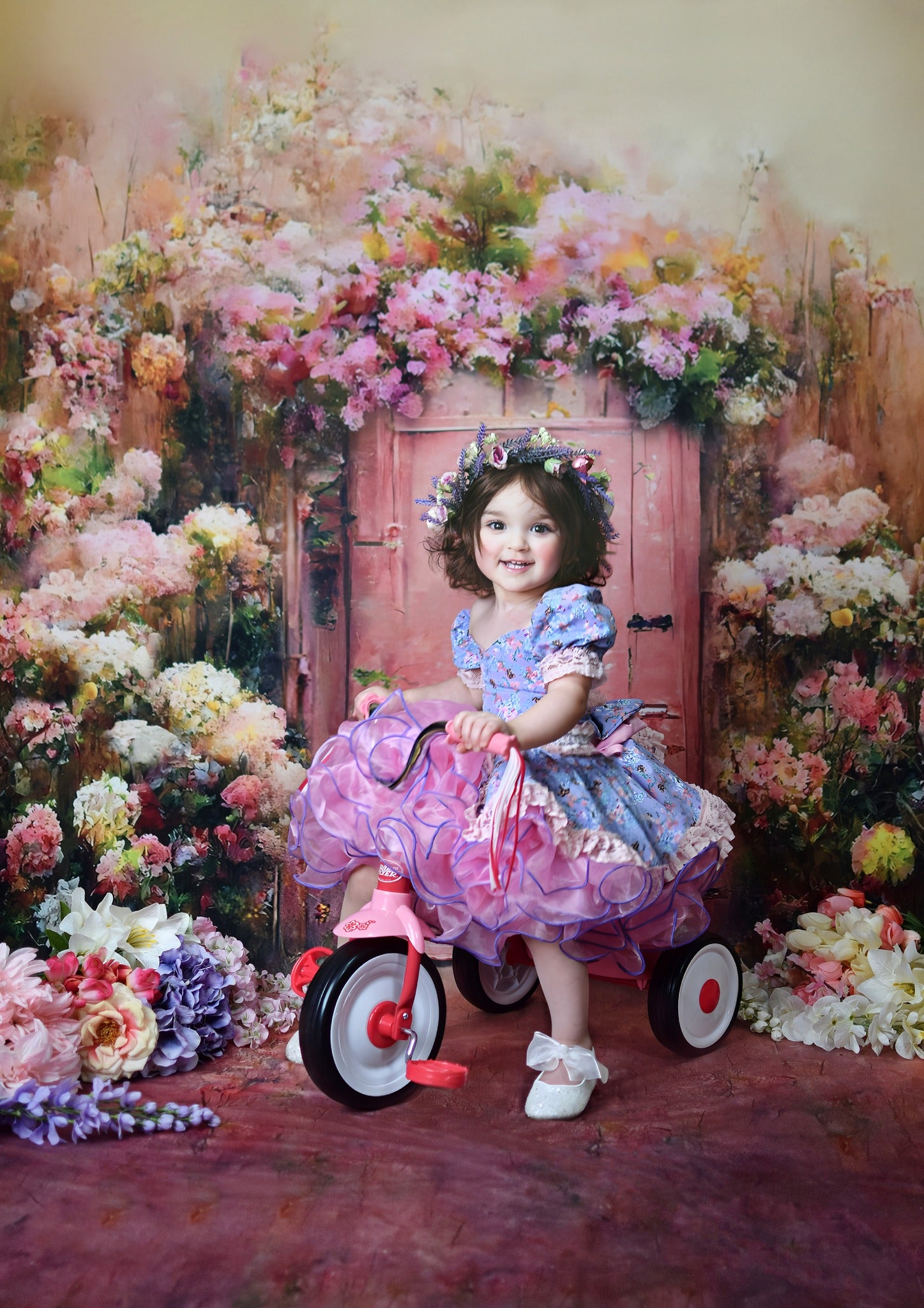 Kate Sweep Mur-à-Sol Printemps Peinture Fleur Porte Toile de fond pour la photographie - Kate Backdrop FR