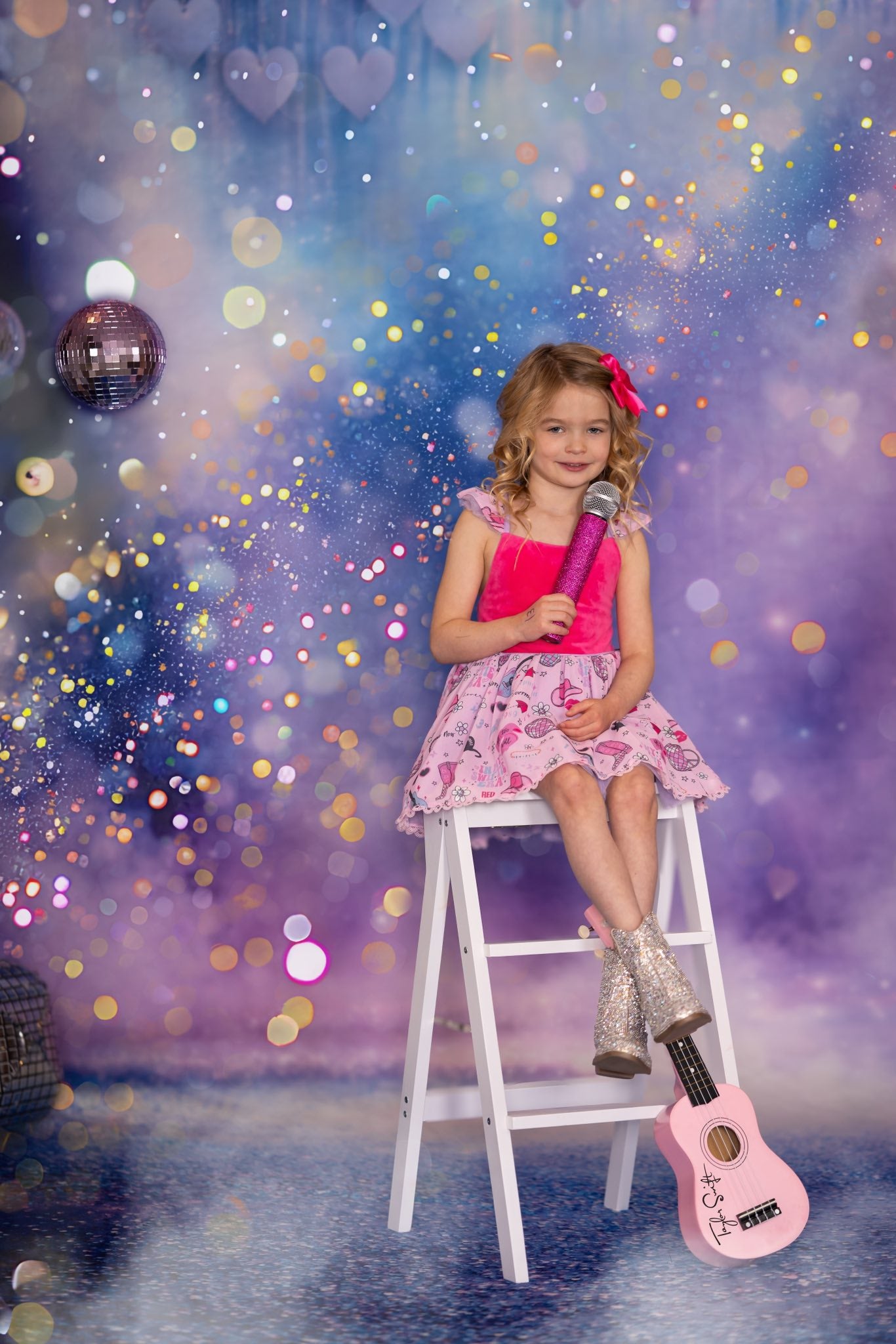 Kate Bokeh Scène Éclairage Paillettes Violet Toile de fond conçue par Chain Photographie - Kate Backdrop FR