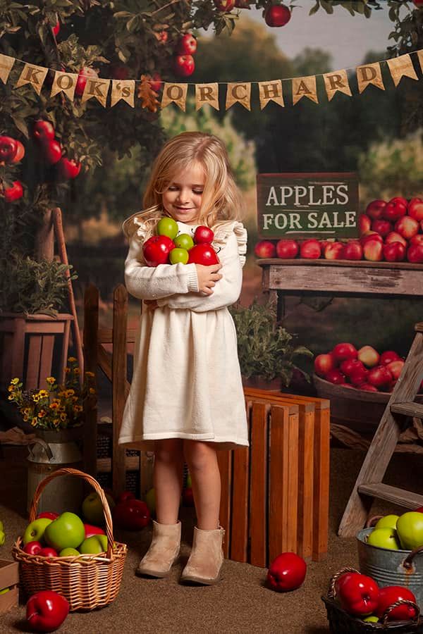 Kate Pommier Manoir Pommes à vendre Toile de fond pour la photographie - Kate Backdrop FR