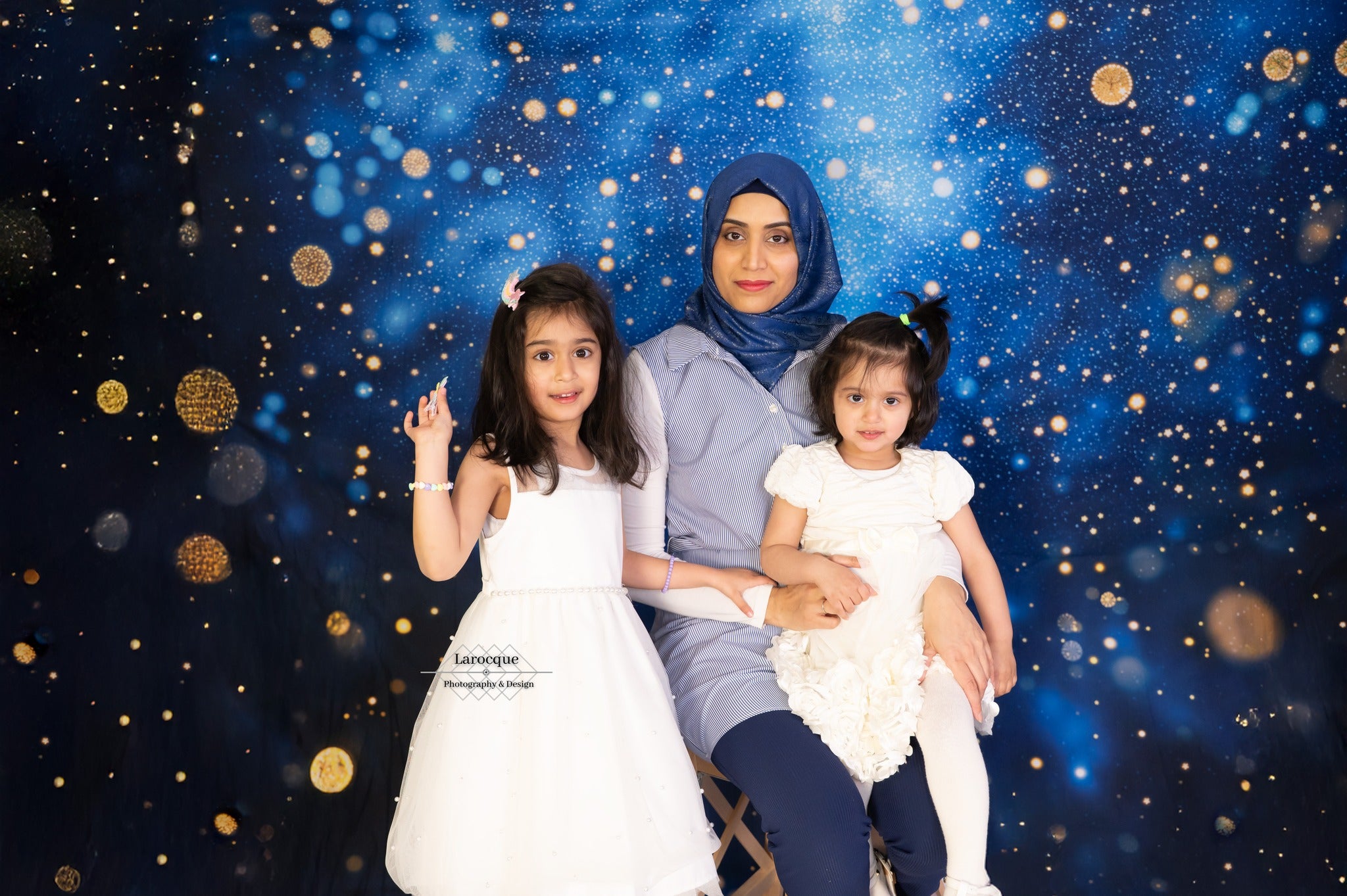 Kate Bleu Bokeh Paillettes Portrait Toile de fond conçue par Emetselch - Kate Backdrop FR