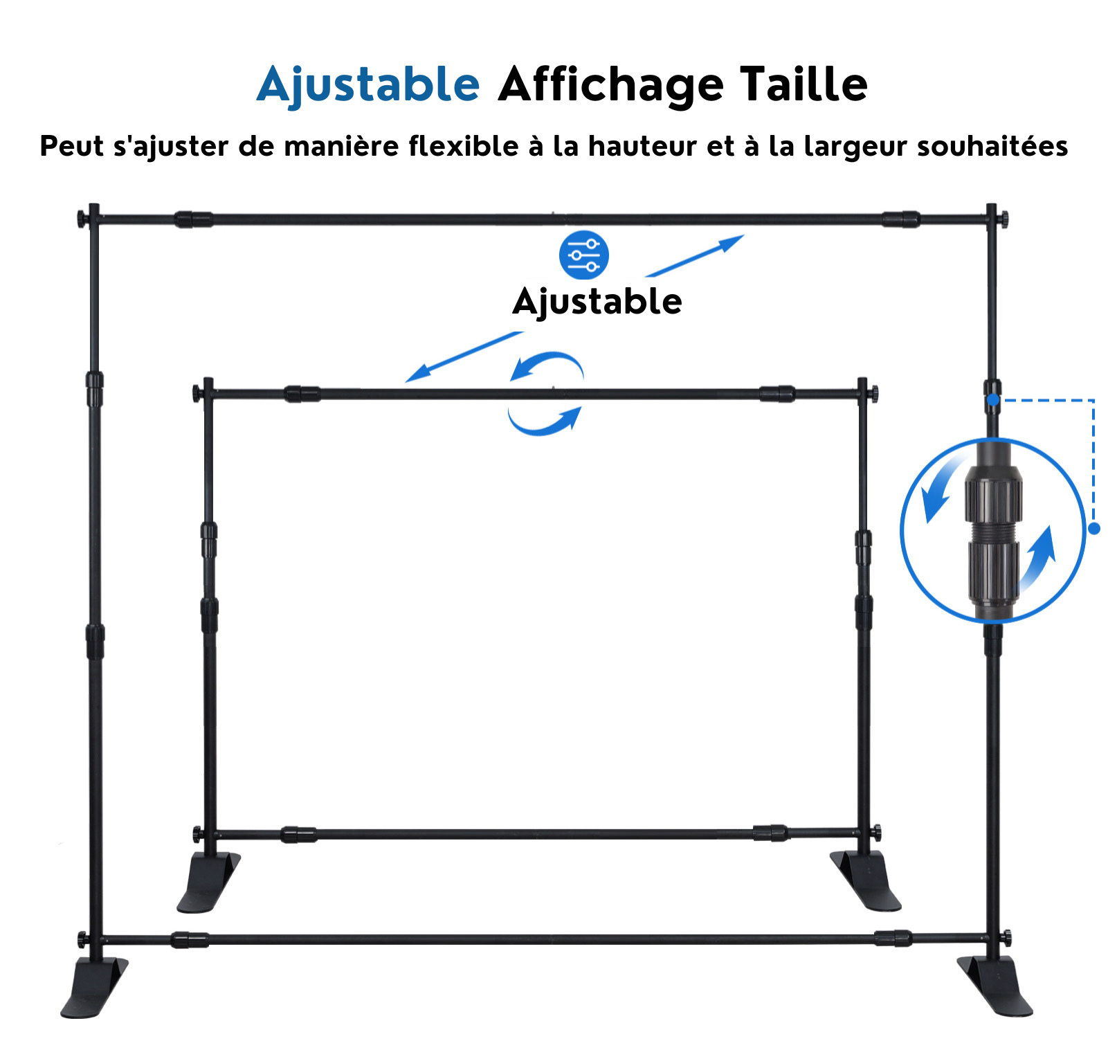 Kate Cadre Télescopique Équipement Ajustable Présentoir de fond photographique - Kate Backdrop FR