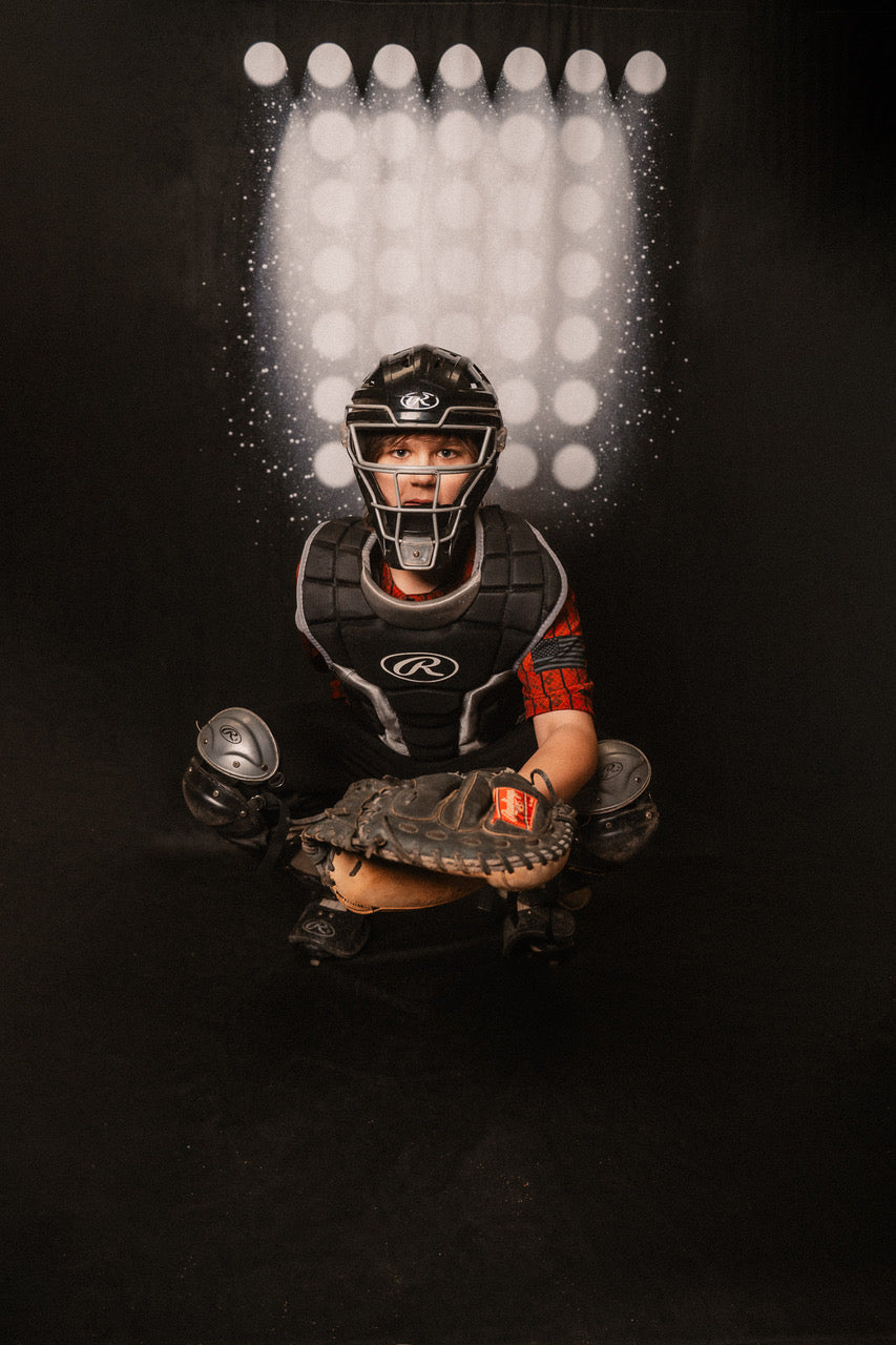 Kate Sweep Mur-à-Sol Sport Stade Lumière Toile de fond conçue par Patty Roberts - Kate Backdrop FR